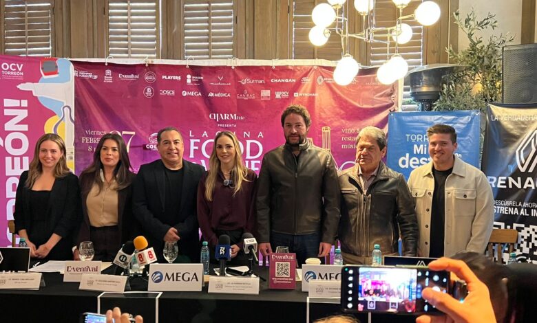 El Laguna Food & Wine Fest celebrará su sexta edición en Torreón con una noche que reunirá gastronomía, vino y música para impulsar el turismo y la economía regional.